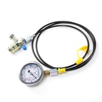 Pression hydraulique pour kit de couplage 40MPA 6000PSI avec 1 manomètre, 1 pour tuyau et 2 raccords pour pièces d'excavatrice