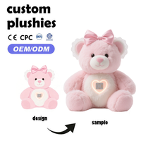 Ours en peluche rose intelligent avec fonction de dialogue, jouet éducatif précoce IA, poupée apaisante, jouets d'usine, vente en gros, jouets en peluche personnalisés