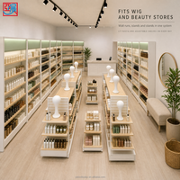 Vitrine de Salon de Beauté pour Cosmétiques, Produits de Soin de la Peau, Soins Capillaires, Étagère de Rangement pour la Vente au Détail, Présentoir de Coiffure