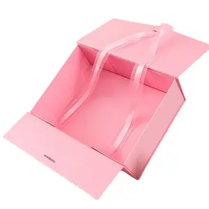 Caixa de embalagem de papel cosmético luxuosa dobrável magnética para presente de papel de papelão personalizado com logotipo personalizado
