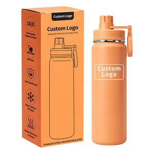 Bouteille d'eau sport en acier inoxydable à double paroi isolée sous vide de 24 oz avec bouchon à paille pour la salle de sport, les voyages et le camping - Product Image 3