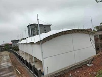 Abri en membrane tendue pour extérieur, en acier galvanisé enduit de PVDF, auvent solaire pour terrain de handball extérieur