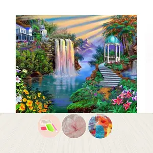 Customized Landscape Scenery Waterfall Pictures Rhinestones 5D Diamond Painting of Mosaic