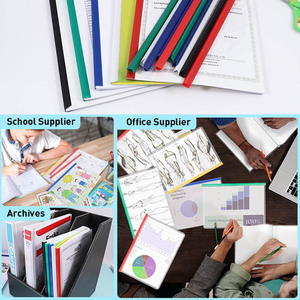 Foska B2B văn phòng phẩm thiết lập A4 Cột Sống Thanh ràng buộc đầy màu sắc 12inch Nhựa bền trượt cuốn sách chất kết dính với 80 tờ Công suất - Product Image 5