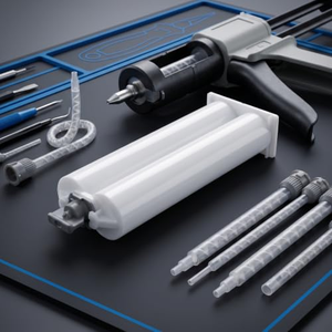 Jeringa Dispensadora de Pegamento Vacía de 250 ml, de Dos Componentes, Cartucho Epoxi AB para Adhesivos y Selladores - Product Image 3