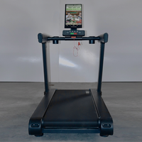 Cinta de Correr Inteligente para Gimnasio con Pantalla Espejo Giratoria de 21.5 Pulgadas, Carga Inalámbrica y por Cable para Teléfonos, Equipo Comercial de Cardio