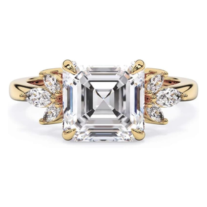 SGARIT Custom Women 14K White Gold Oval Cut 3ct LAB Diamond Luxury Engagement Ring Marquise Side Stones IGI Certified - Product Image 4