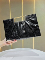 Modische Quadratische Tasche mit Goldenem Griff, Ketten-Schultertasche, Große Kapazität, Stilvolle Damen-Umhängetasche, Konvertierbare Clutch, PU-Leder Handtasche