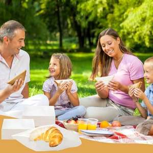 Bolsas de Papel para Alimentos, Resistentes a la Grasa, con Fondo Puntiagudo, para Pasteles, Sándwiches, Dulces, Galletas - Product Image 5