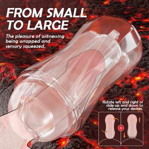 पुरुषों के लिए पोर्टेबल पारदर्शी 7.5-इंच मैनुअल चूसने मास्टरबेटर पॉकेट बट प्लग कप - Product Image 3