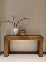 Console rétro en bois massif, design nordique, meuble d'entrée pour salon et hôtel, armoire d'entrée durable et écologique