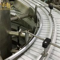 Trasportatore a Catena con Telaio in SUS304 e Listelli in Plastica, ad Alta Efficienza e Igienico, Pronto per il Lavaggio, per Linee di Imbottigliamento di Latte e Yogurt