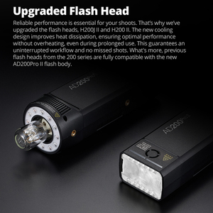 Flash de studio <span class=keywords><strong>Godox</strong></span> <span class=keywords><strong>AD200pro</strong></span> II 2.4G TTL 1/8000 HSS pour photographie en extérieur, lampe de poche avec batterie au lithium 2900mAh - Product Image 3