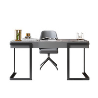 Bureau de direction et de travail moderne en MDF brillant, style italien, luxe léger et minimaliste, avec rangement