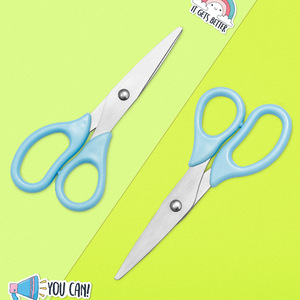 Blue Household Scissors Small Craft Student Use Office Scissors 0103 - Product Image 2
