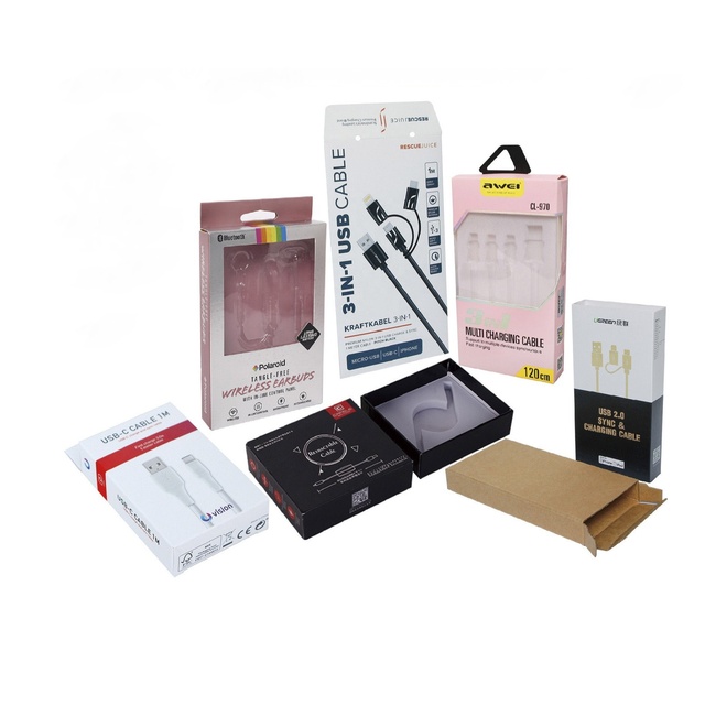 Phone Accessories Hanging Data Cable Work Home Packing Box Packaging for Electronic Products