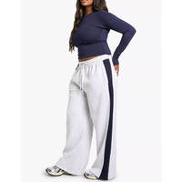 Fabricant OEM, pantalons amples décontractés pour femmes, pantalons amples d'été, 100% coton, couleur unie, pantalons de survêtement