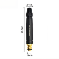 Pistolet de lavage de voiture haute pression Black King Kong à raccordement au robinet, port 16 mm, structure d'angle de buse 164 mm, personnalisable OEM