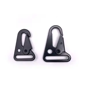 BT-Z012 Sling Clips Black Olecranon Clasps Snap Hook Clips Straps Spring Hooks Metal Key Ring Carabiner Hk Clip Lanyard Hook