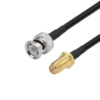 Câble coaxial RF personnalisé à double blindage BNC mâle vers SMA mâle RG58, impédance 50 Ohms, DC-6GHz, assemblage de câble d'extension