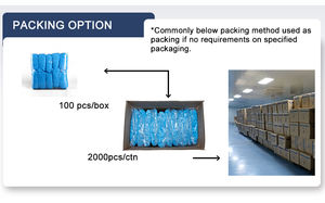 Vlies PE Schuh überzug Kunststoff Blau Reinraum Medical Einweg Schuh überzug - Product Image 4