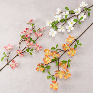Flores Artificiales de Seda con Textura Biónica de Flor de Cornus, Estilo Chino Moderno, Arreglos Florales Decorativos para Sala de Estar y Comedor - Product Image 2