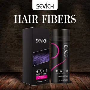 Sevich Tùy Chỉnh Nhãn Tạo Kiểu Tóc Đen Keratin Xây Dựng Dày Bột Phun Sợi Tóc Hữu Cơ