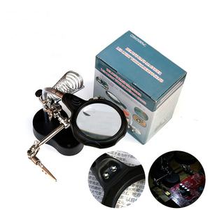Loupe de soudage avec 5 LED, clip auxiliaire, loupe grossissante 3 en 1, support de <span class=keywords><strong>fer</strong></span> à <span class=keywords><strong>souder</strong></span> manuel, station de soudage - Product Image 3