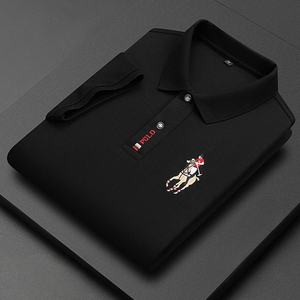 Nuova <span class=keywords><strong>Polo</strong></span> da Uomo a Maniche Corte con Risvolto e T-shirt Business dalla Vestibilità Ampia - Product Image 5