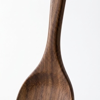 Spatule plate large en bois d'acacia écologique, grain naturel, manche long, résistante à la chaleur, pour wok, OEM ODM