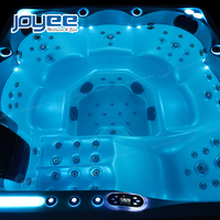 JOYEE Spa de Luxe 6 Places, Jacuzzi Extérieur avec Contrôle Balboa, Éclairage LED, Certifié CE