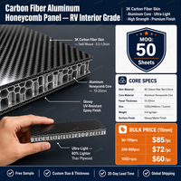 Panneau composite en fibre de carbone, panneau sandwich alvéolaire, vente en gros de panneaux alvéolaires haute résistance avec noyau en aluminium