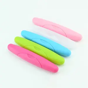Portable Plastic Colorful Toothbrush Holder Bathroom Toothbrush Case
