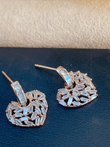 Pendientes de Corazón de Diamantes Naturales de Oro Sólido de 18K Xinfly, Calidad de Herencia AU750, Regalo Directo del Fabricante - Product Image 3