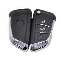 Clé de voiture multifonctionnelle série TY Télécommande universelle pliante DF avec 3 boutons Matériau métallique Roulant ou Options de code fixe