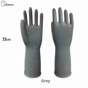 Gants de ménage coréens en <span class=keywords><strong>latex</strong></span>, antidérapants, épaissis, pour <span class=keywords><strong>contact</strong></span> <span class=keywords><strong>alimentaire</strong></span>, 32-33 cm, personnalisables - Product Image 6