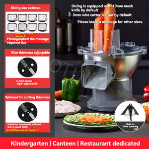 Pemotong Wortel, Pemotong Kentang Komersial, Pemotong Sayuran Multifungsi Elektrik, Pemotong Dadu Kecil, Irisan, dan Serutan - Product Image 4
