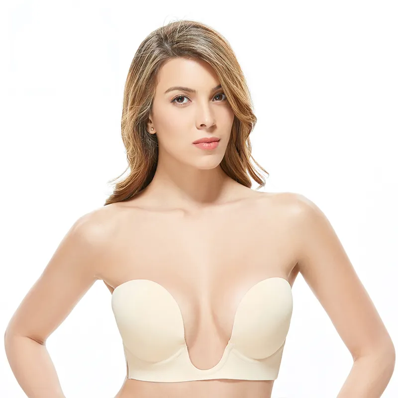 Soutien-gorge pour robes dos nu soutien-gorge gratuit femmes sans bretelles Invisible respirant Push Up femmes Sexy Lingerie Invisible soutien-gorge sous-vêtements