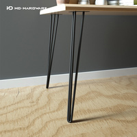 Pieds de table à cheveux en noir/laiton/or, accessoires pour artisanat, nouveau design 02.040