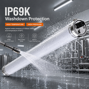 Luz Tubular LED de 170LM/W Resistente a la Intemperie, Carcasa de PC PMMA IP69K para Iluminación de Granjas Avícolas - Product Image 2