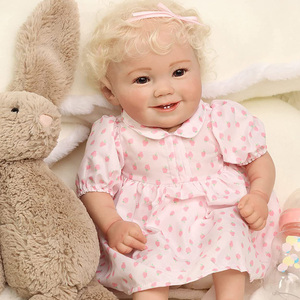 2026 Magnifique poupée Reborn souriante de 50 cm, mignonne, en vinyle souple et réaliste, compagnon pour bébés et enfants, vente en gros - Product Image 1