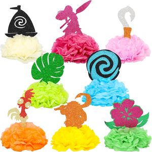 Centros de Mesa de Papel con Forma de Panal de Abeja Color Rojo Rosa, 8 Piezas, Decoraciones para Fiestas Tropicales Aloha, Centros de Mesa de Papel para Mesa Hawaiana - Product Image 2