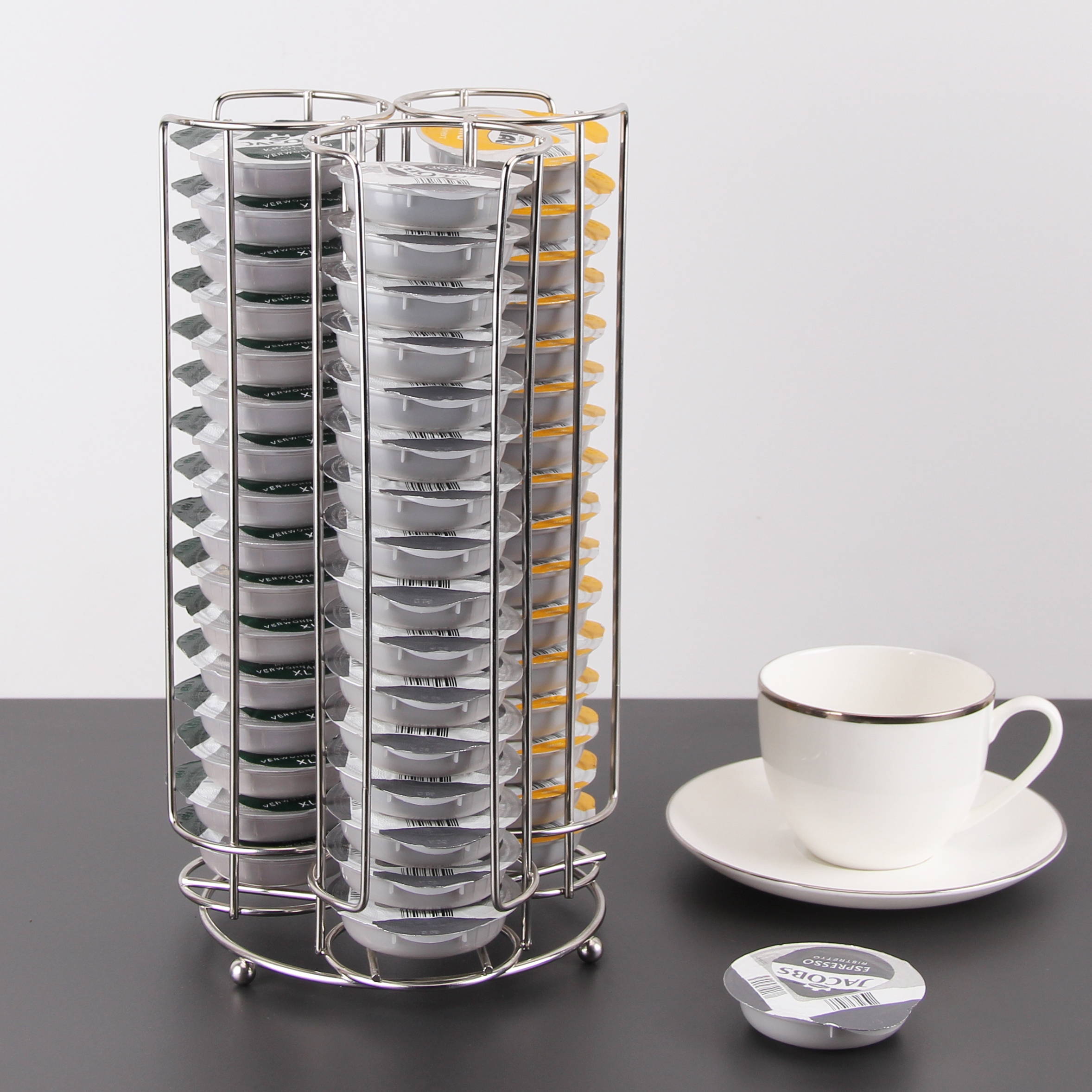 Precio al por mayor de Material de acero inoxidable de 48 cápsulas Tassimo de café titular