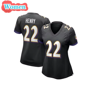 Camisetas de Fútbol Americano Estadounidense de Primera Calidad, Cosidas, al por Mayor, de las Mujeres de la NFL, con los Números 22 de Derrick Henry y 8 de Lamar Jackson - Product Image 5