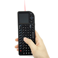 Mini Keyboard Nirkabel 2.4G Air Mouse Touchpad Laser untuk Gaming Kompatibel dengan Laptop Smart TV Ponsel Android Android Box