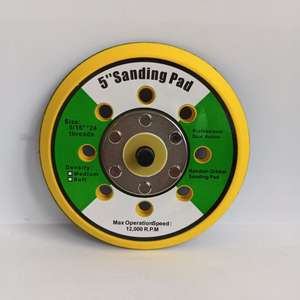 Coussinets de support de disque abrasif 4 pouces 5 pouces 6 pouces 5/16 pouces avec 24 crochets et boucles de filetage Coussinets de roue abrasifs - Product Image 3