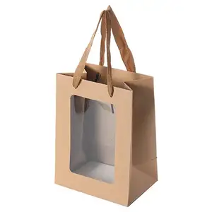 Potted Plant Takeaway Bag Handbag Baking Gift Packaging Paper Bag wedding gift square paper shopping bag