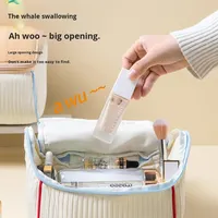 Sac de rangement portable pour cosmétiques et articles de toilette, épais, grande capacité, doux, à main