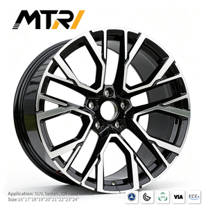 Rueda de Aleación MTRI <span class=keywords><strong>Blade</strong></span> <span class=keywords><strong>Runner</strong></span> Sport SUV 20x8.0, Diseño Flow Formed, Negro Brillante, Cinco Radios Angulares Mecanizados - Product Image 2
