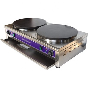 Máy Làm Bánh <span class=keywords><strong>Crepe</strong></span> Điện Hai Đĩa Thương Mại Máy Làm Bánh Kếp Đôi 40Cm Máy Làm Đồ Ăn Vặt - Product Image 2